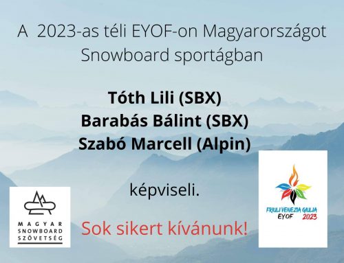 Három magyar snowboardos is részt vehet a 16. téli EYOF, azaz a Téli Ifjúsági Olimpián!